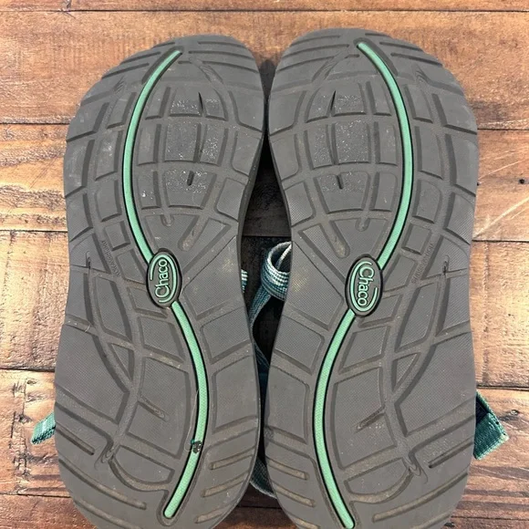 Chaco Z1 Classic w/Green w/Gray Sole Active Outdoor Hiking Water Sandals.Size 10 - Picture 8 of 8